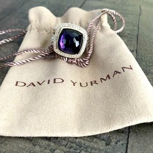 David Yurman 14mm Blk Orchid Diamond Albion Ring